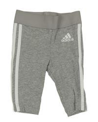 Šedé melírované legíny s logem Adidas