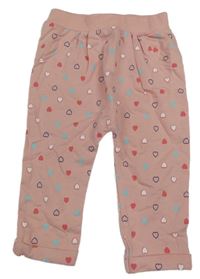 Svetloružové tepláky so srdiečkami M&Co.