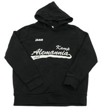 Čierna mikina s nápisom a kapucňou Jako