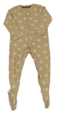 Béžový overal s ťapičkami Primark