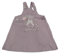 Levandulové plátenné šaty s vílou