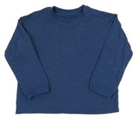 Modro-šedá melírovaná pletená mikina Uniglo