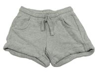 Sivé melírované teplákové kraťasy Benetton