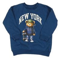 Tmavomodrá mikina s medvedíkom F&F