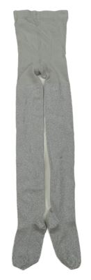 Šedo-stříbrné punčocháče H&M