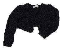 Čierne žinylkové trblietavé bolerko H&M
