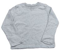 Sivo-biele pruhované melírované tričko M&S