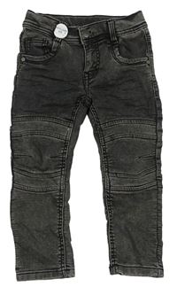 Tmavosivé šisované skinny teplákové rifle Topolino