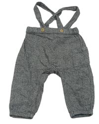 Antracitové kalhoty s kšandami H&M