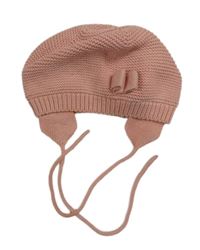 Ružová pletená podšitá čapica