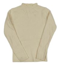 Smotanový rebrovaný úpletový rolák St. Bernard