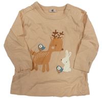 Pudrové tričko so zvieratkami ZEEMAN