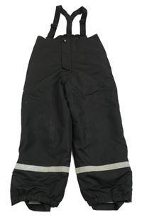 Černé šusťákové zimní oteplovačky s kšandami H&M