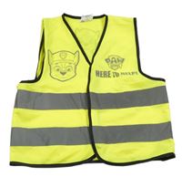 Neónově žlto-čierna reflexní vesta s PAW PATRROL nickelodeon