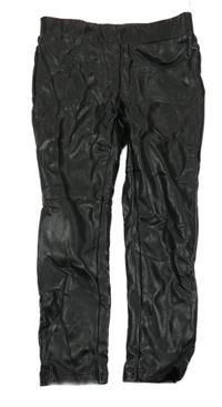 Čierne koženkové legíny C&A