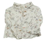 Bílá polohalenka s obrázky Zara