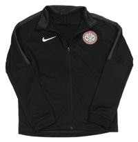 Čierno-tmavosivá funkčná futbalová prepínaci mikina so znakom Nike