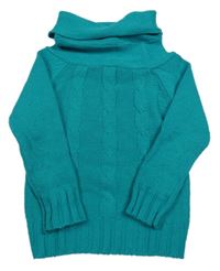 Jadeitový pletený rolák so vzorom BERTI