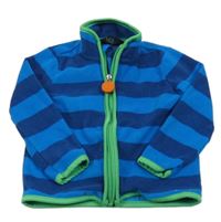 Modro-tmavomodrá pruhovaná fleecová propínací mikina Tchibo