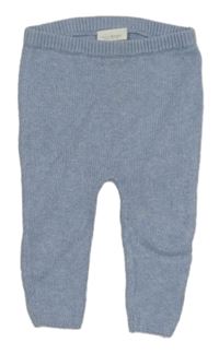 Modré melírované pletené nohavice Next