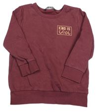 Mahagónovoá mikina s nápismi George