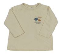 Smetanové triko s planetou a hvězdičkou a obláčkem Next