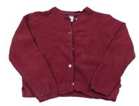 Vínové melírované propínací svetrové bolérko so trblietkami OKaïdi