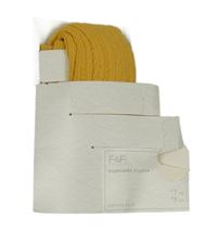 Nové - okrové žebrované vzorované punčocháče F&F