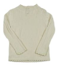 Smotanový rebrovaný svetrový rolák tu