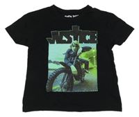 Čierne tričko s Justinem Bieberem PRIMARK