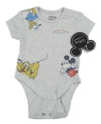 Nové - světlešedé melírované body s Mickey s kamarády PRIMARK