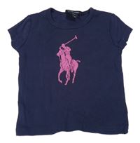 Tmavomodré tričko s logem Ralph Lauren 