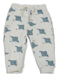 Bílé tepláky s platýsy Ergee