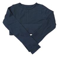 Tmavomodré žebrované thermo crop tirko PRIMARK