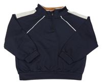 Tmavomodro-biela športová mikina H&M