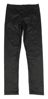 Čierne koženkové legíny H&M