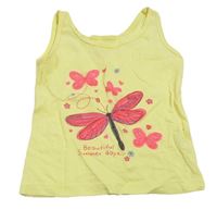 Žltý top s motýly Primark