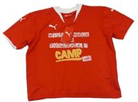 Červené športové tričko s nápisom Puma