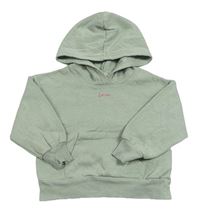 Svetlozelená mikina s nápisom a kapucňou H&M