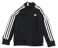 Černá sportovní propínací mikina s logem Adidas