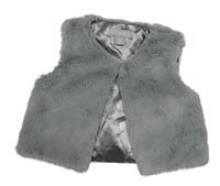 Sivá kožušinová podšitá vesta Primark