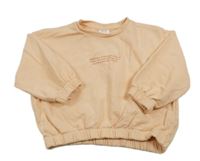 Marhuľová oversize mikina s nápisom Zara