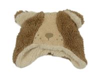 Hnědo-béžová chlupatá čepice - pes John Lewis