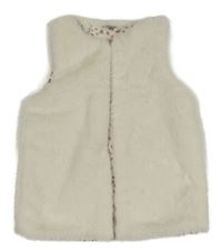 Smotanová kožušinová podšitá vesta