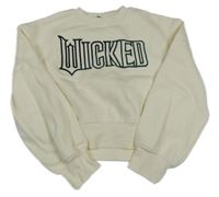 Krémová crop mikina s nápisem - Wicked Primark