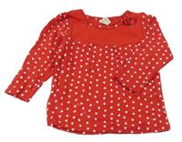 Červené triko se srdíčky a mašlí Alana