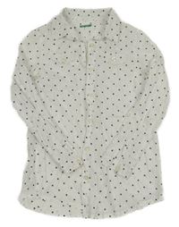 Biela bodkovaná á tunika Benetton