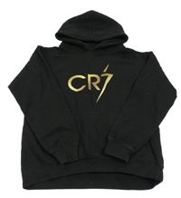 Čierna mikina s písmeny a kapucí - Cristiano Ronaldo