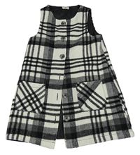 Sivo-čierne kockované vlnené prepínaci šaty F&F