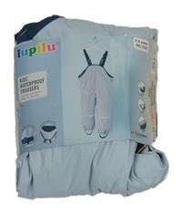 Nové - Světlemodré zateplené nepromokavé laclové kalhoty Lupilu